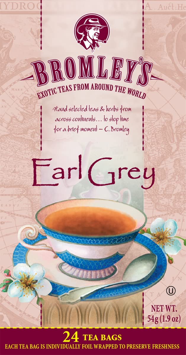 Bromley's Earl Grey Black Tea, 24 Count (Pack of 6)