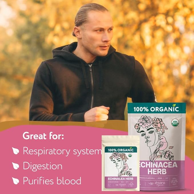 Super Value Pack 5 LB - Organic Echinacea Leaf Tea - Immune System Support - Medicinal Tea for Winter