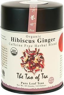 The Tao of Tea, Hibiscus Ginger Tea, Loose Leaf, 3.0 Ounce Tin to make 50 cups