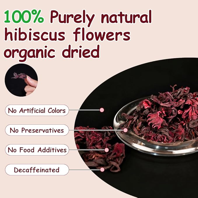ZenVitality Premium Hibiscus Tea Organic 100 tea bags/7.05 Oz 100% Pure Dried Hibiscus Flower Supports Your Cardiovascular System/Liver health/Blood sugar balance/Antioxidant/Caffeine-free
