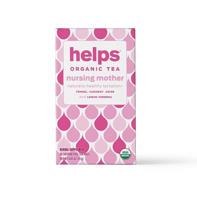 Helps Teas, Helps Nursing Mother Tea, Organic herbal blend of fennel, caraway, anise and lemon verbena that will help you during your breastfeeding