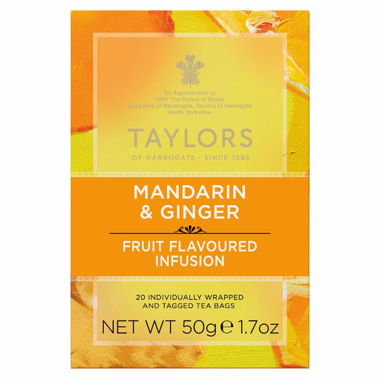Taylors of Harrogate Mandarin &amp; Ginger Infusion, 20 Teabags (Pack of 2)