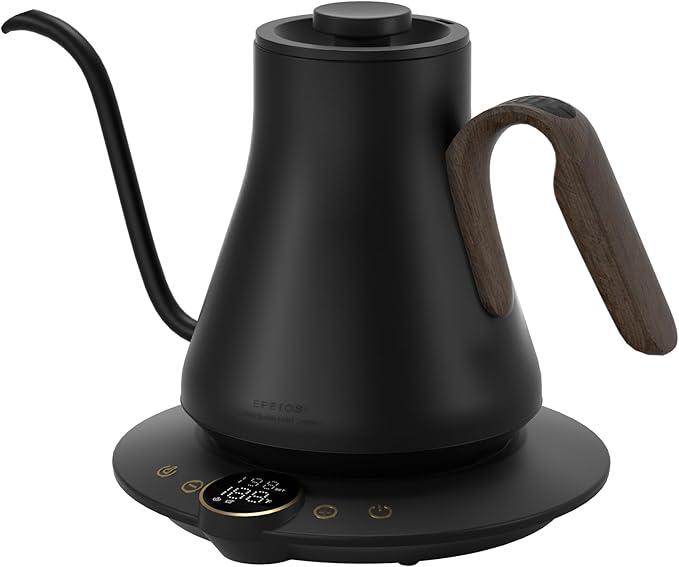 Gooseneck Electric Kettle with ±1℉ Temperature Control for Pour Over Coffee & Tea, Quick Heating, BP