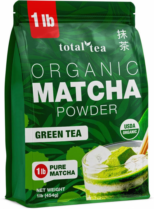 Organic Matcha Green Tea Powder - Total Tea (1 Pound)