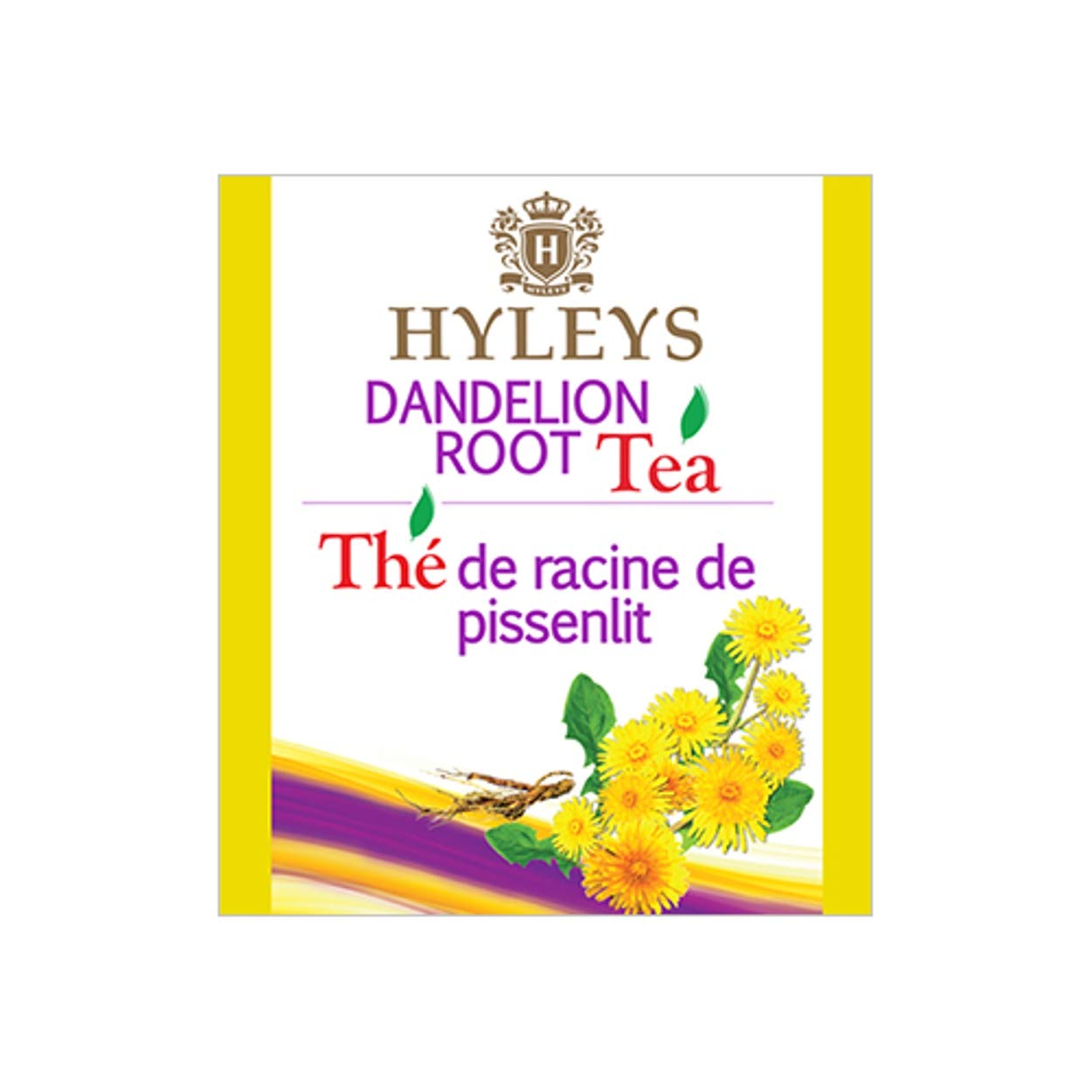 Hyleys Dandelion Root & Green Tea with Milk Thistle and Licorice Root - Herbal Detox Blend - 25 Tea Bags