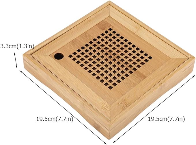 Wood Serving Tray,Mini Wood Chinese Gongfu Tea Set Table Tray for Home Office Restaurant Reception Room