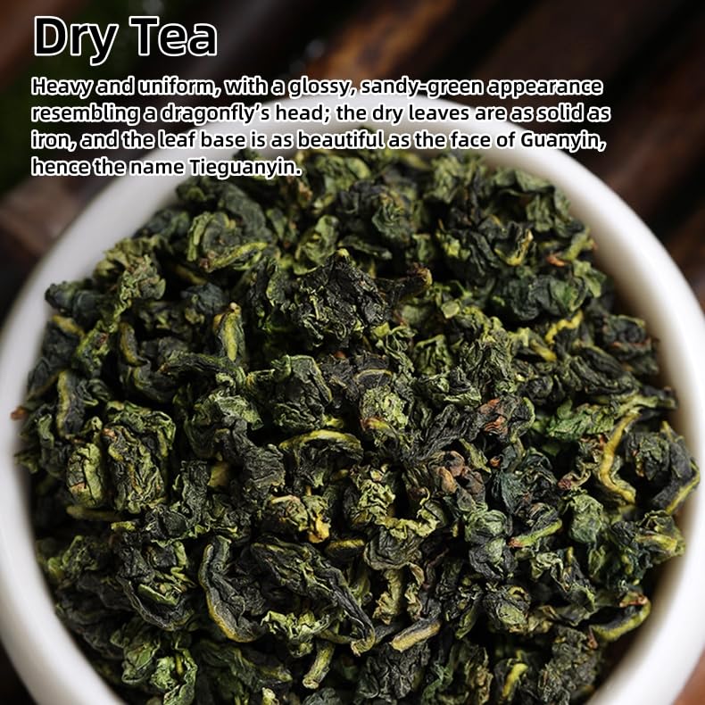 Chinese Kung Fu Tea-Anxi Tieguanyin Spring Harvest Oolong Tea, Loose Leaf, High-Mountain, Fragrant, 250g / 500g (250g)