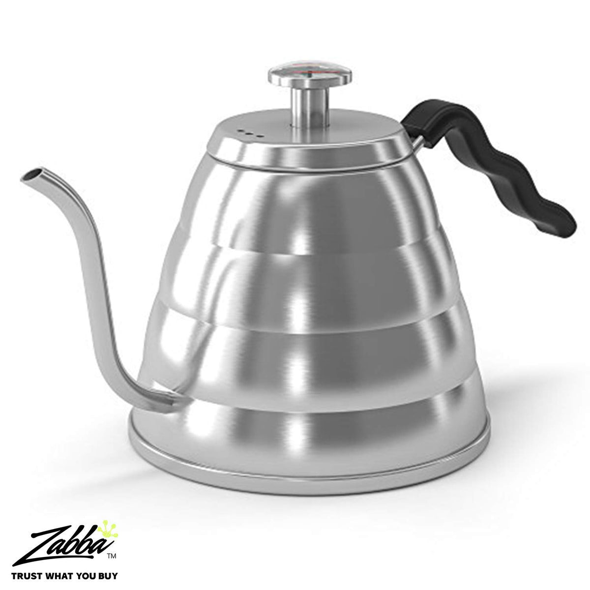 Coffee Gator Gooseneck Kettle with Thermometer - 34oz