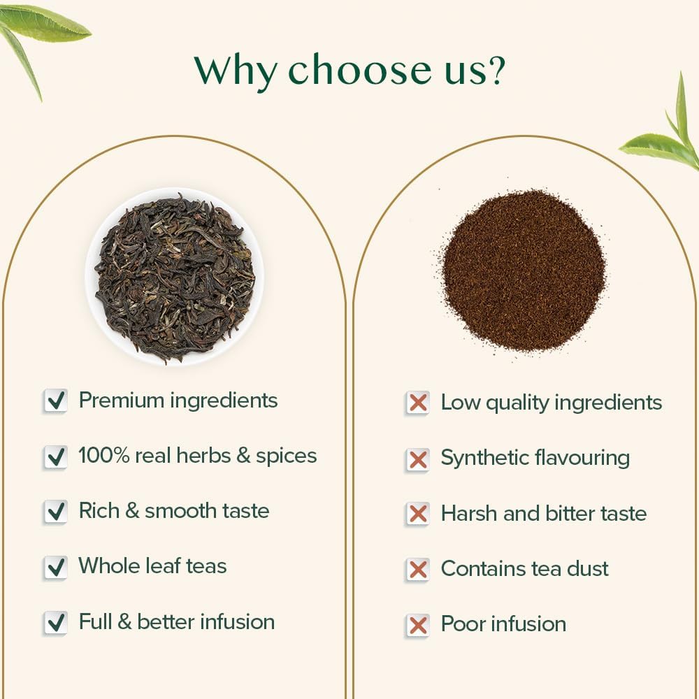 VAHDAM, First Flush Darjeeling Tea - 170+ Cups (340g/12oz) Loose Leaf Black Tea - Flowery, Aromatic & Delicious | Mellow & Fragrant | Vacuum Sealed Pack