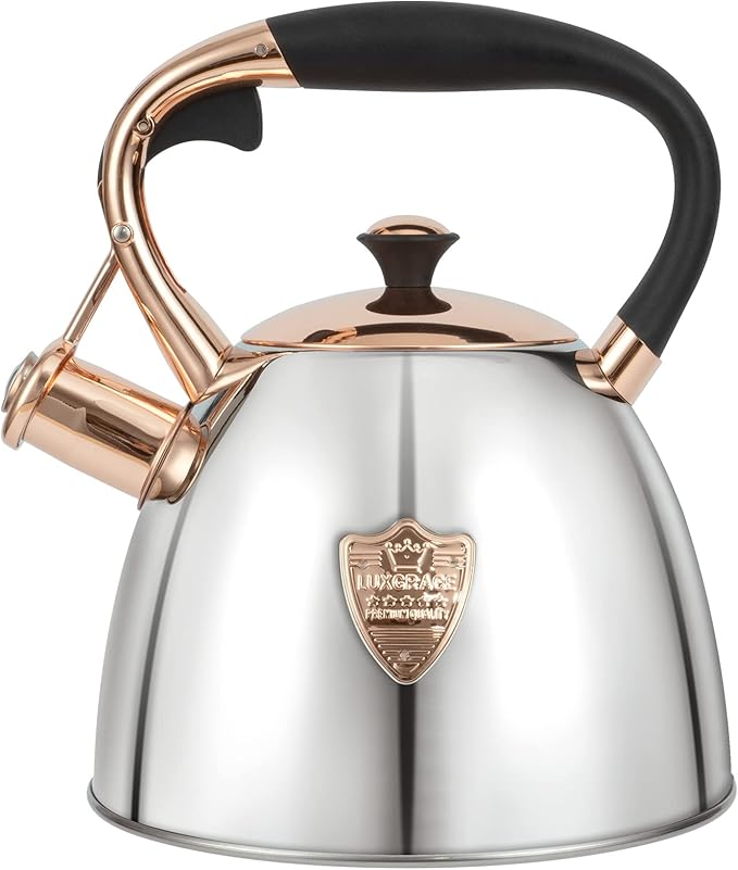 Tea Kettle -2.9 Quart Tea Kettles Stovetop Whistling Teapot Stainless Steel Tea Pots for Stove Top W