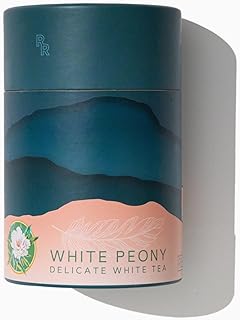 Red Rooster Tea White Peony White Tea – Single Estate Bai Mu Dan – Lightly Oxidized Loose Leaf – 2oz Canister – Makes ~30 Cups