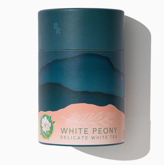 Red Rooster Tea White Peony White Tea – Single Estate Bai Mu Dan – Lightly Oxidized Loose Leaf – 2oz Canister – Makes ~30 Cups