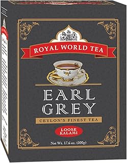Royal World Loose Leaf Earl Grey Tea – Premium Blend of Bergamot & Ceylon Black Tea – Ideal for London Fog & Iced Drinks – Perfect for Recipes – Sourced from Sri Lanka – Minimal Packaging, 17.6oz