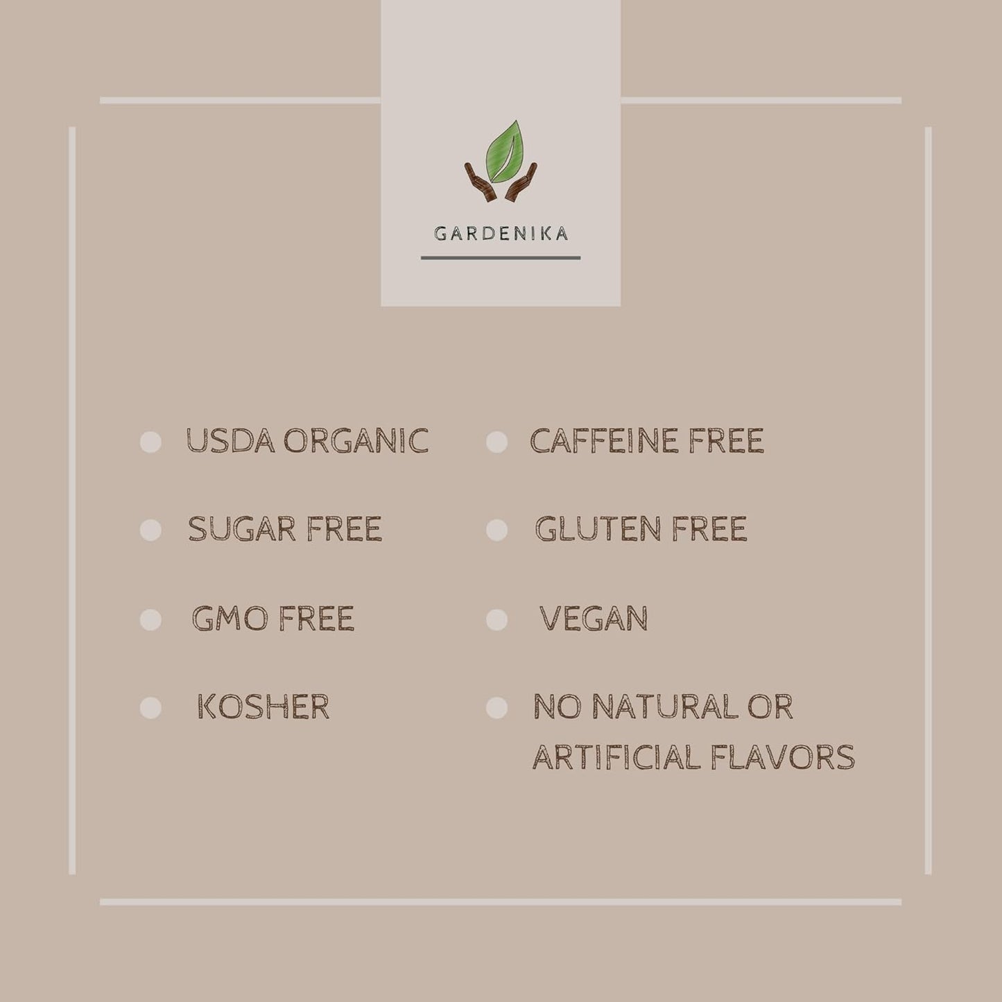 Gardenika Organic Loose Leaf Tea Sampler - Herbal Caffeine-Free Set - Ayurvedic Blend, KSA Kosher, No Natural or Artificial Flavors (5 Pack)