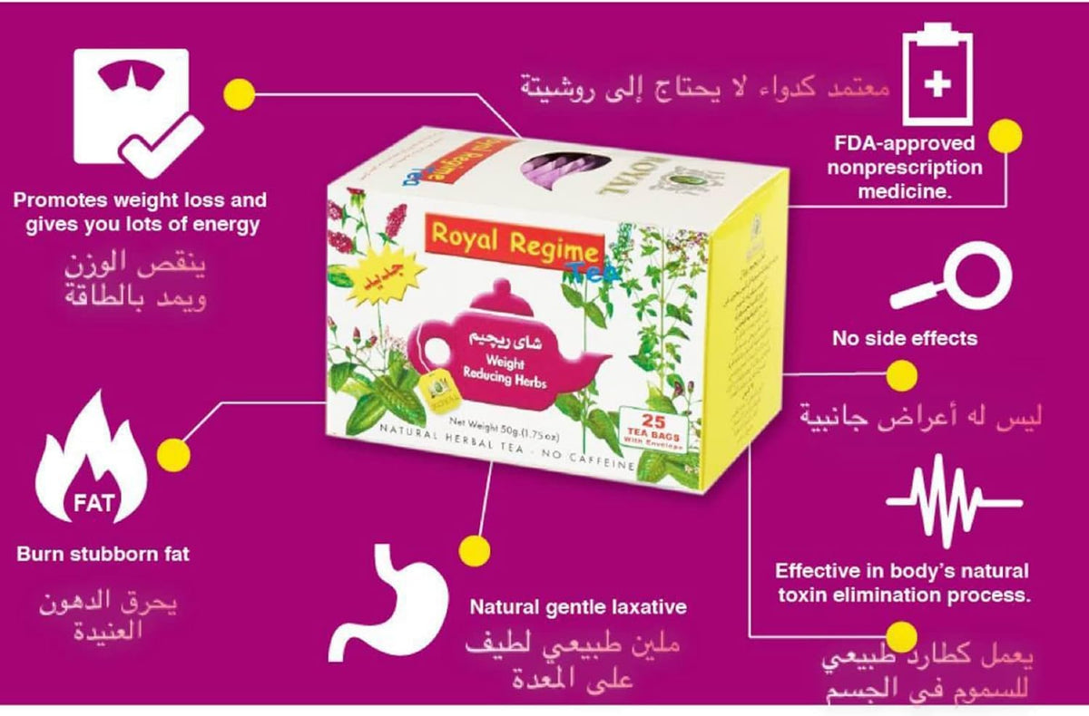 Arabiana 1 Pack of Royal Regime Tea 50 Sachets
