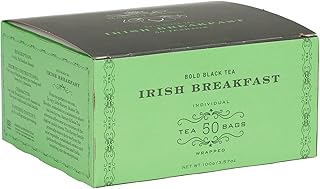 Harney & Sons Irish Breakfast Tea, 50 Tea Bags, Caffeinated, Bold and Flavorful Assam Tea