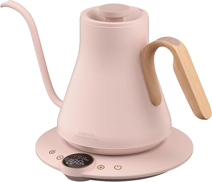 Gooseneck Electric Kettle with ±1℉ Temperature Control for Pour Over Coffee & Tea, Quick Heating, BP