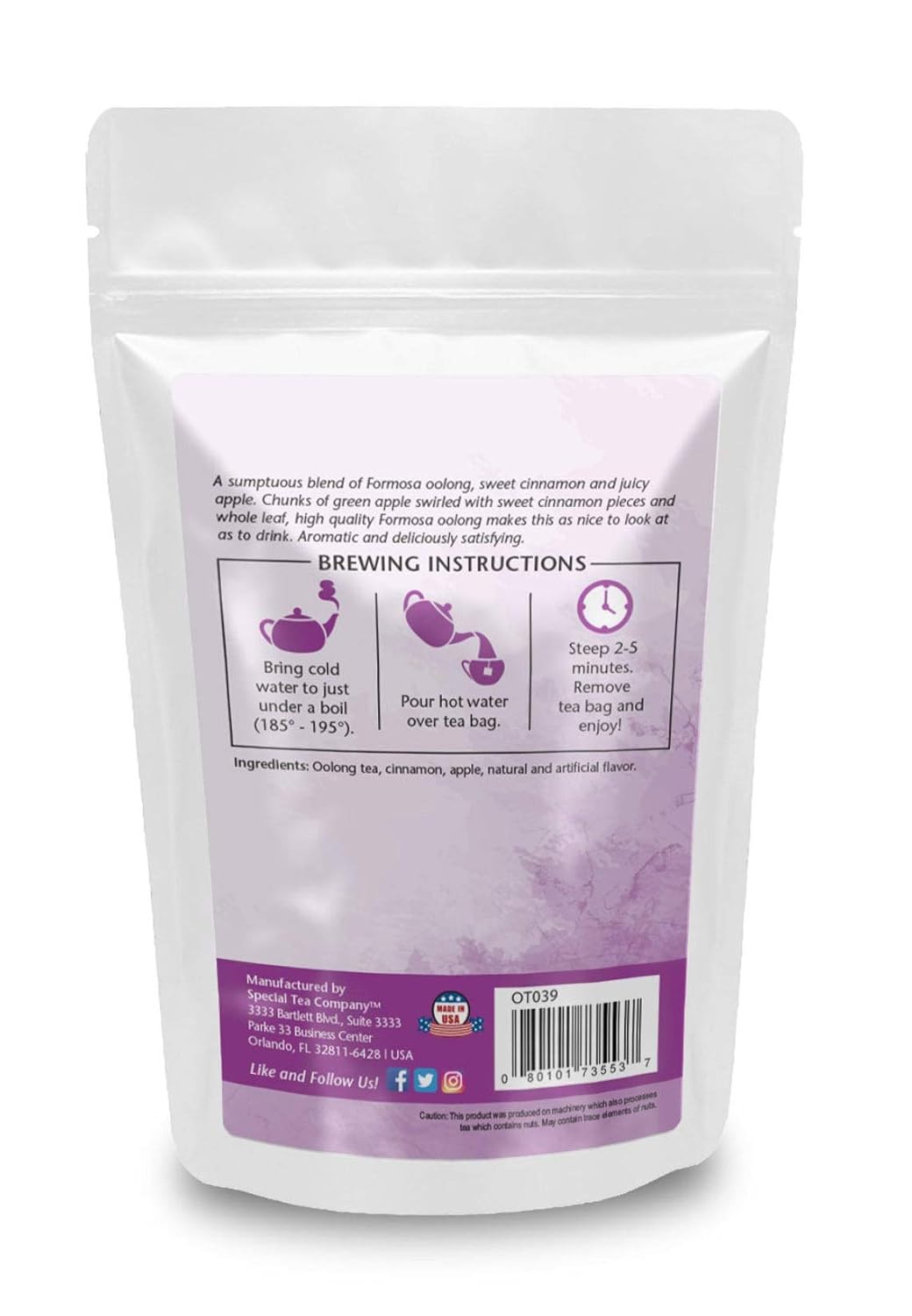 Cinnamon Apple Oolong Tea Pyramid 15 Sachets