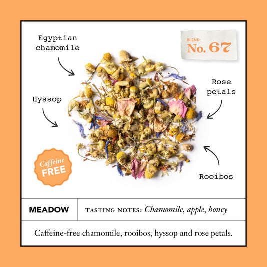 Steven Smith Teamaker, Meadow Chamomile Tea, 15 Sachets, 0.85oz each | Full Leaf Herbal Tea, Caffeine Free, Sugar Free, Sustainably Grown, Plant Based Sachets, Microplastic-Free