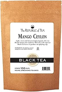 The Republic of Tea – Mango Ceylon Black Tea, Metabolic Frolic Tea, 100 Tea Bags