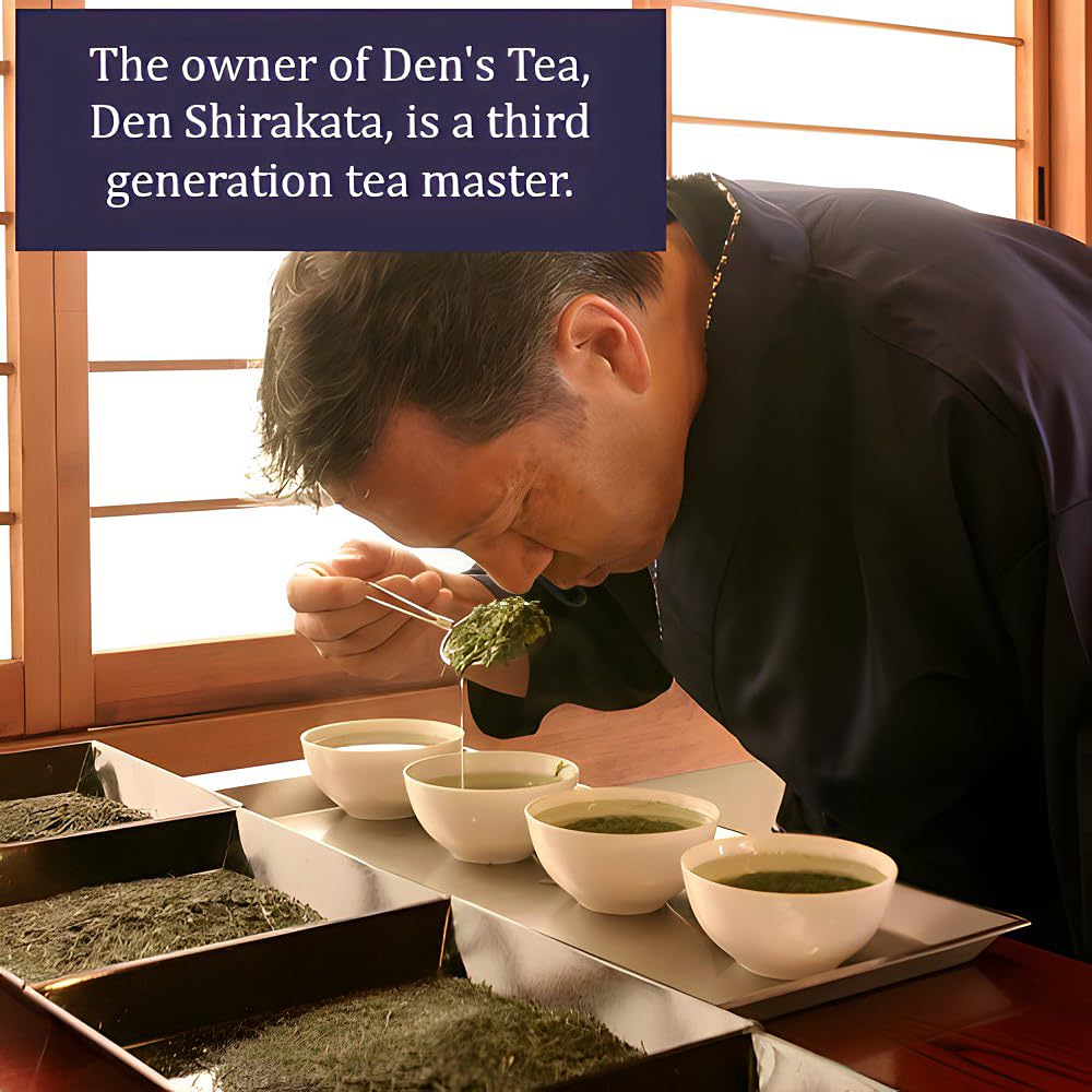 [Den's Tea] Pyramid Teabags, Authentic Japanese Green Tea from Shizuoka, Japan (Pack of 12) (Gyokuro)