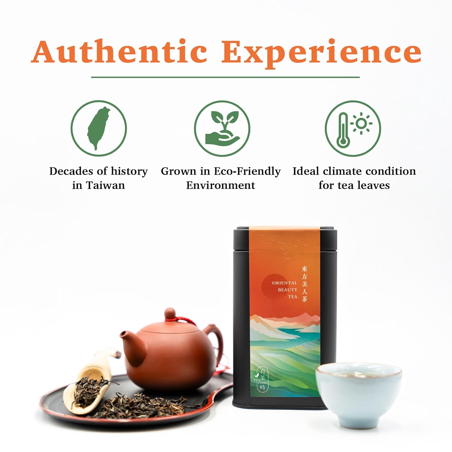 TEA & TIME Oriental Beauty Tea, Oolong Tea Loose Leaf, Premium Chinese Tea, Taiwan Origin (75g / 2.64oz)