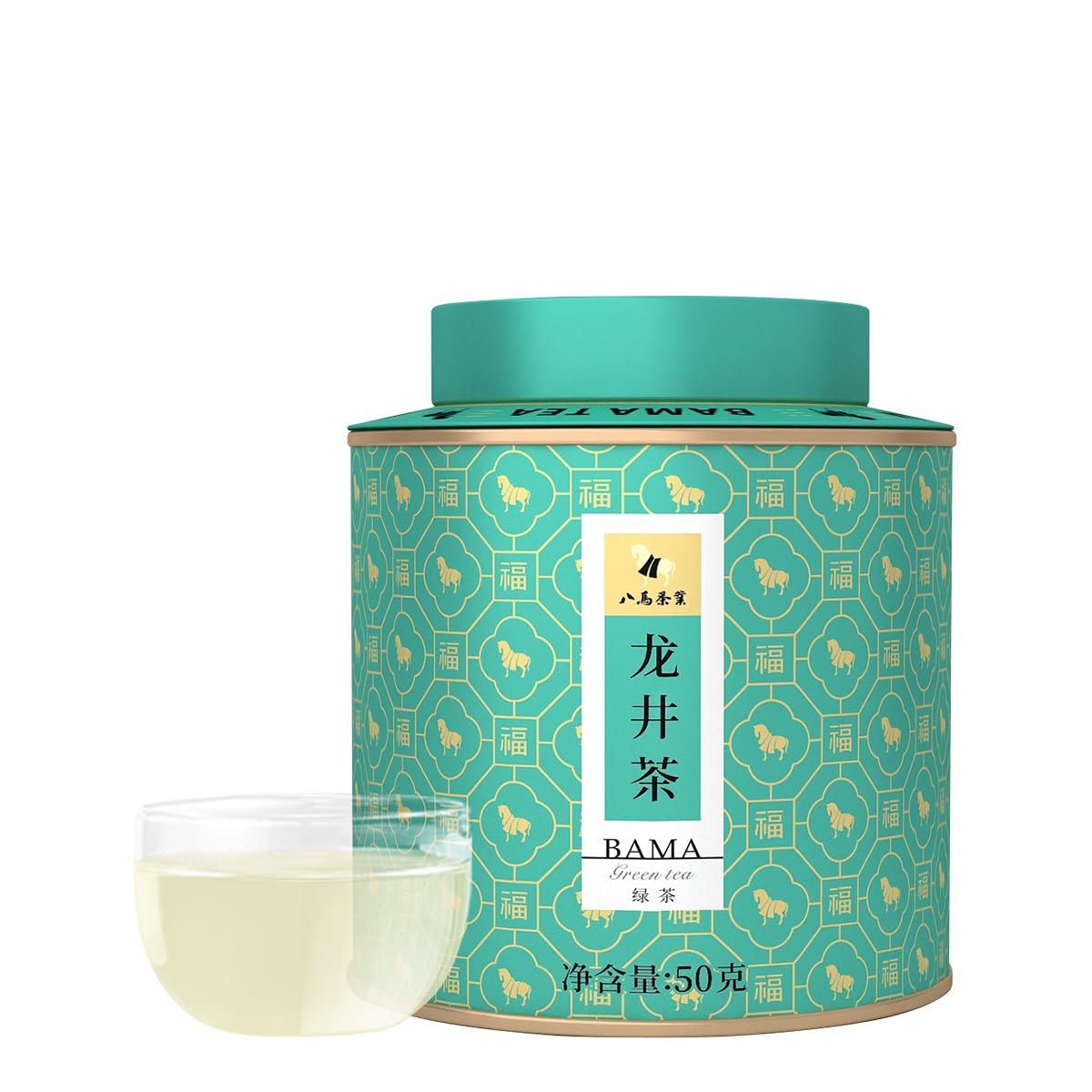 BAMATEA Longjing Green Tea Loose Leaf - Premium Chinese Dragonwell Tea 50g (1.76oz), Fresh & Smooth Flavor