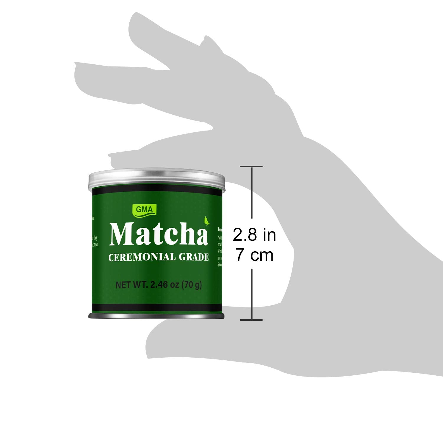 GMA Ceremonial Grade Matcha Green Tea Powder 2.46 oz-Highquality ceremonial matcha powder-For direct brewing and drinking