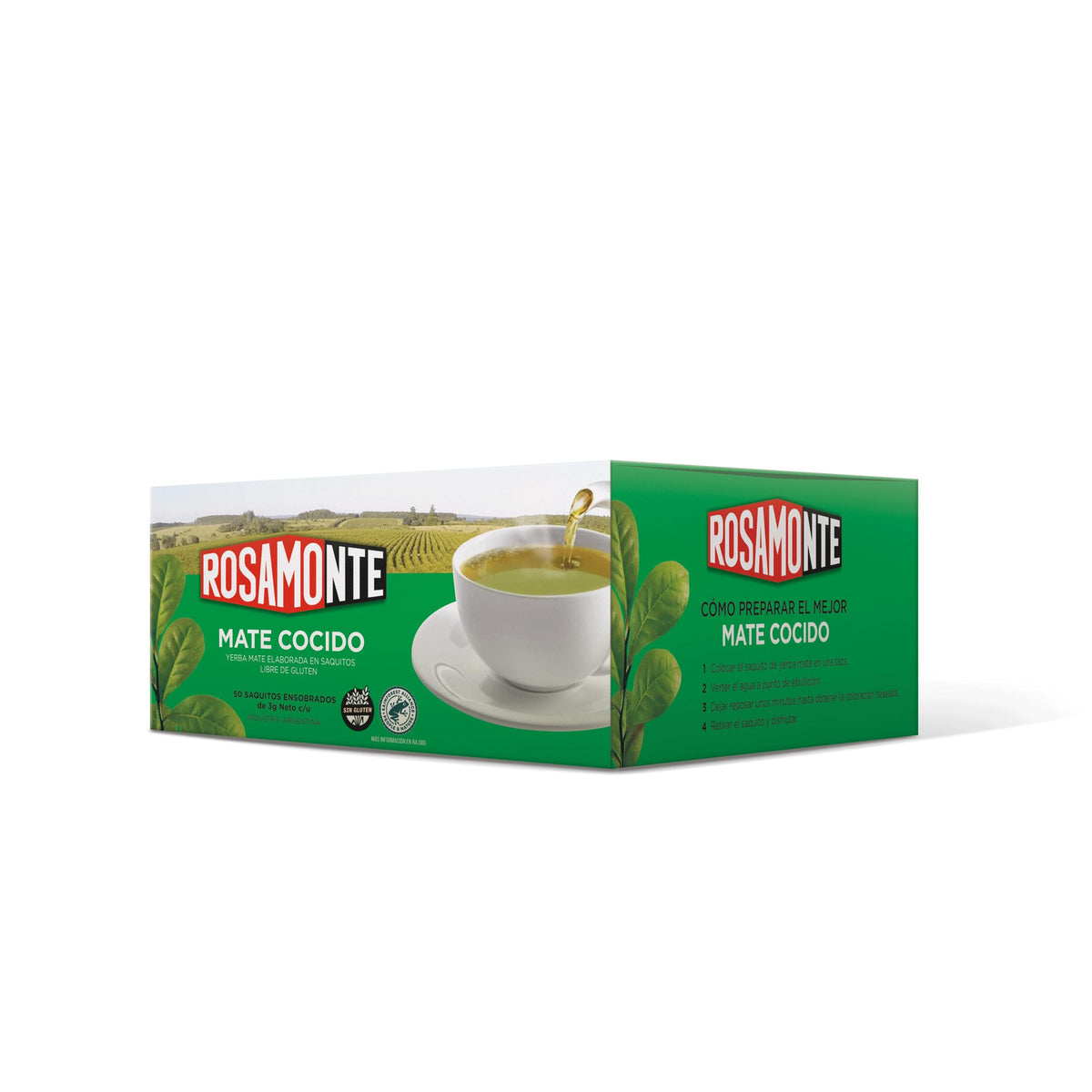 Rosamonte Yerba Mate Tea Bags, Mate Cocido, 50 Bags