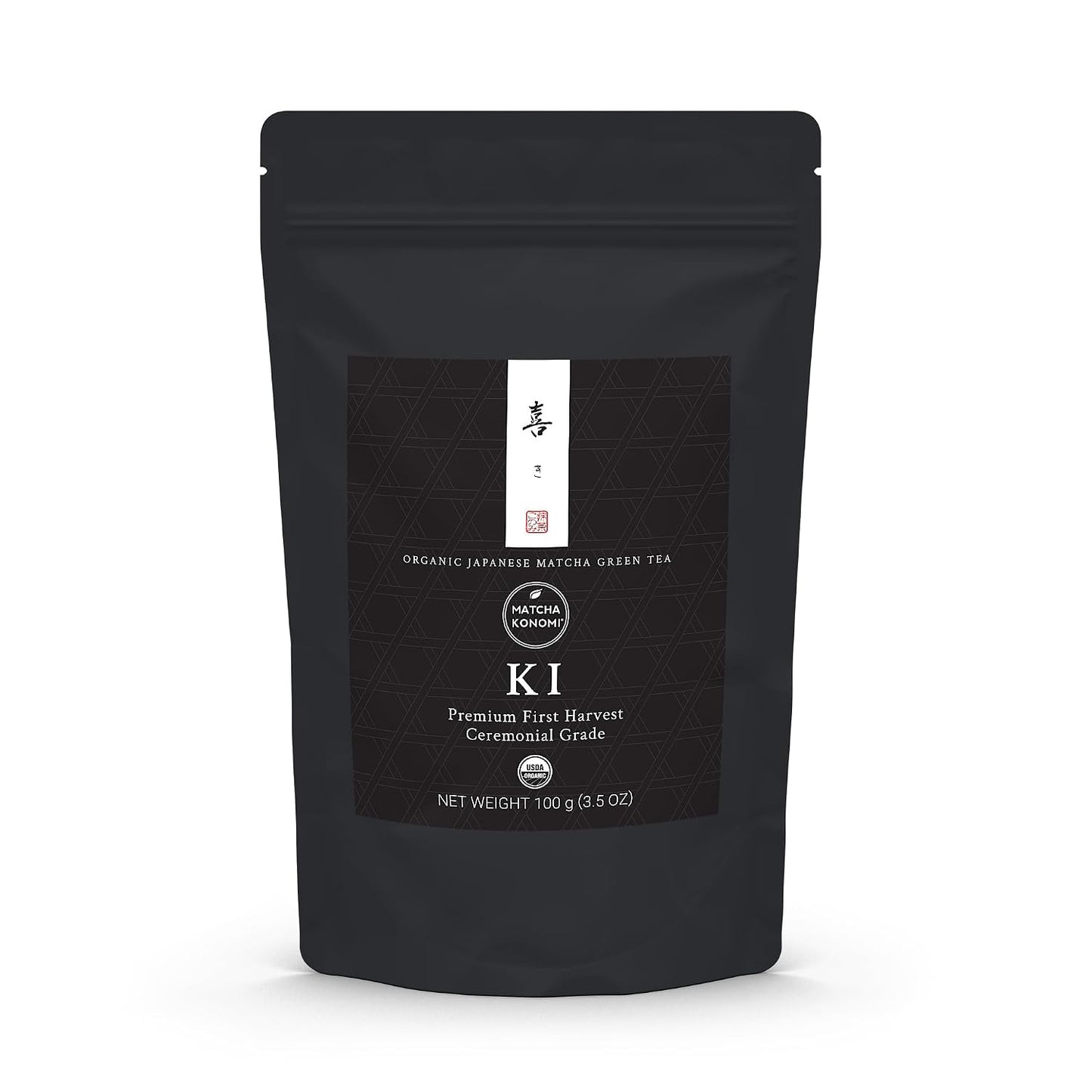 Ki Matcha 100g (3.5 oz) - Organic Premium Ceremonial Japanese Matcha Green Tea Powder - Zero Sugar - First Harvest - USDA Certified
