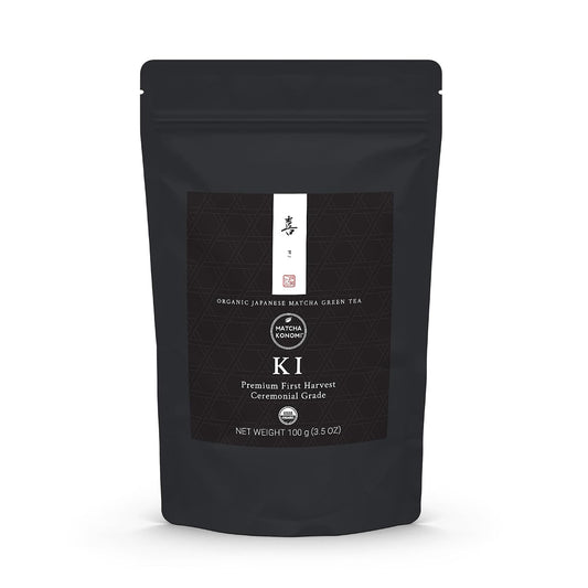 Ki Matcha 100g (3.5 oz) - Organic Premium Ceremonial Japanese Matcha Green Tea Powder - Zero Sugar - First Harvest - USDA Certified