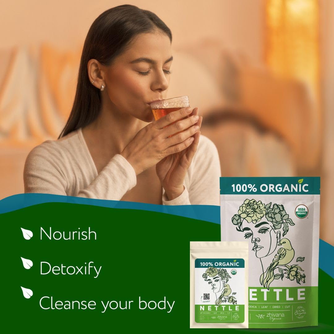 Organic Nettle Leaf Tea (3.5oz) – Stinging Nettles Herb – Natural Cleansing