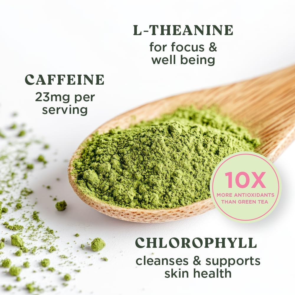 The Frozen Bean The Harmony Matcha Strawberry (10 Sticks) Premium Japanese Matcha Powder, Rich in Antioxidants & L-Theanine