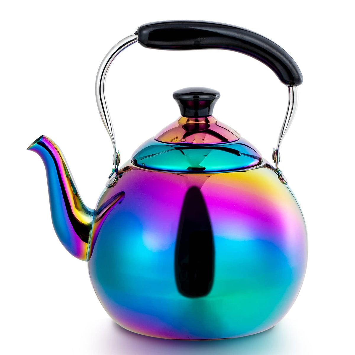 DINYWOW Whistling Tea Kettle for Stovetop Induction Stainless Steel Tea pot Whistle Kettles Gas Stove Top Fast Boiling Water