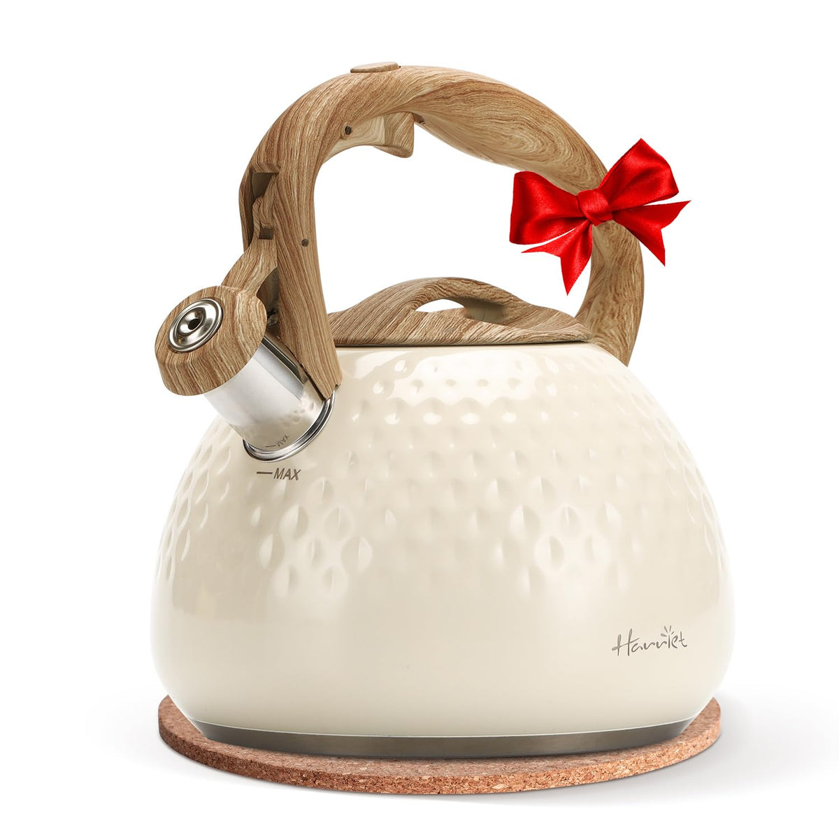 harriet Tea Kettle, Tea Pot for Stovetop, 2.5QT Whistling Kettle with 5-Layers bottom, Food Grade Stainless Steel Kettles