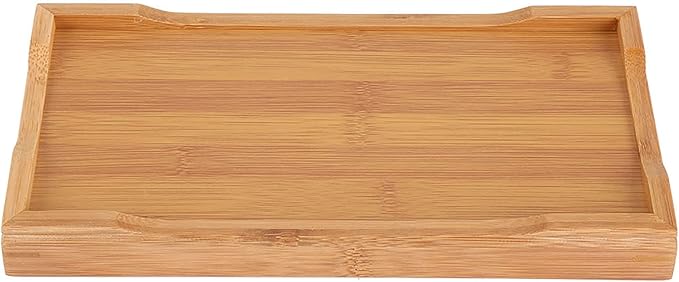 Bamboo Tea Tray with Water Storage Drainage Drawer, Chinese Gongfu Tea Serving Tray, Portable Detachable Tea Set for Home Office Bar, 27 x 14 x 3cm