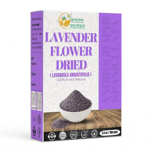 Herbs Botanica Dried Lavender Flower Buds - Edible for Herbal Tea, Aromatic Bliss for Wellness. Pure, Natural and Calming Perfect for Aromatherapy and Crafts 3.5 oz