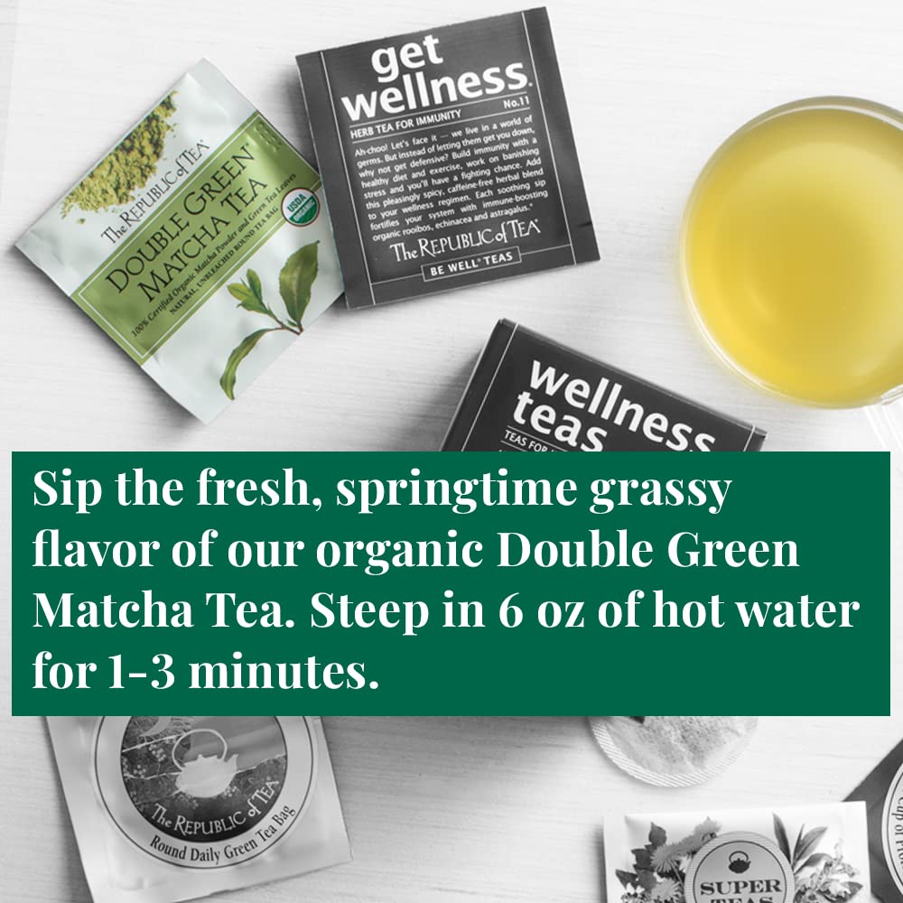 The Republic of Tea – Wellness Teas Assortment Gift (24 Individually Wrapped Tea Bags)