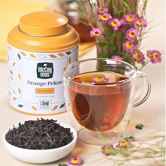 McCoy Teas Orange Pekoe Black Tea Loose Leaf – Caffeine-Free – 100g (3.5oz)