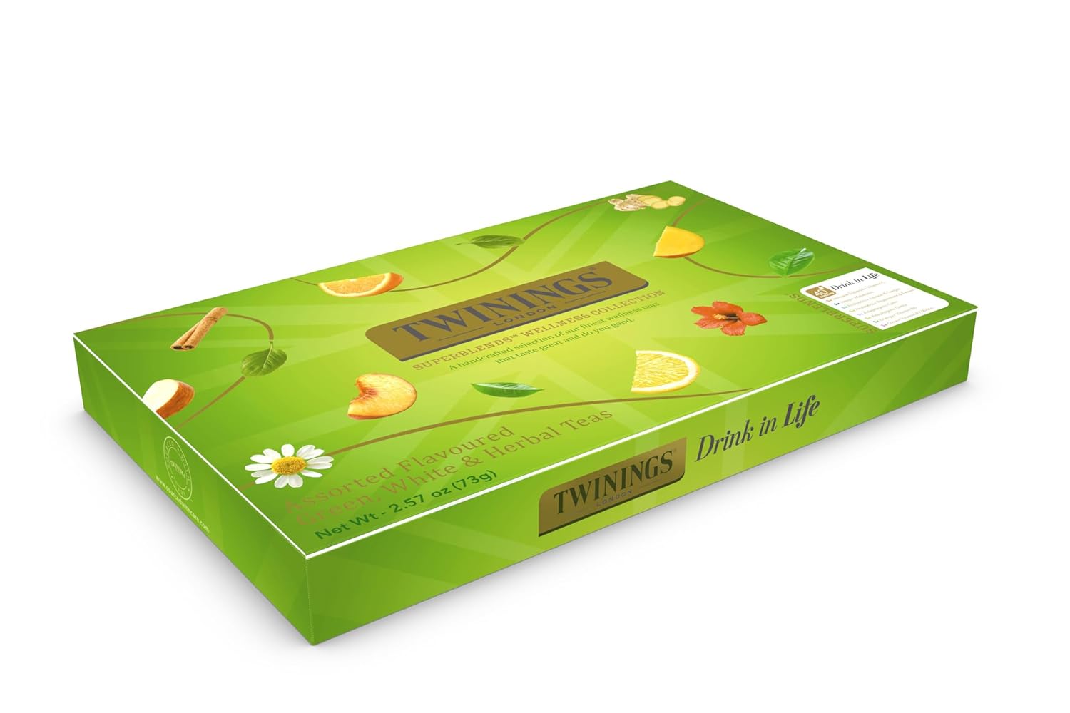 Twinings Superblends Wellness Collection, Variety Gift Box Sampler, 40 Tea Bags