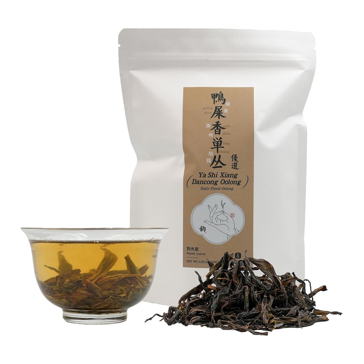 iTeaworld Ya Shi Xiang Oolong Tea Loose Leaf,Rich Floral Aroma 3.5oz | Up to 140 Cups|Premium Chinese Loose Leaf Oolong Tea|Whole Leaf Phoenix Dan Cong Oolong|Easy Mug Cold&amp;Hot Brewing