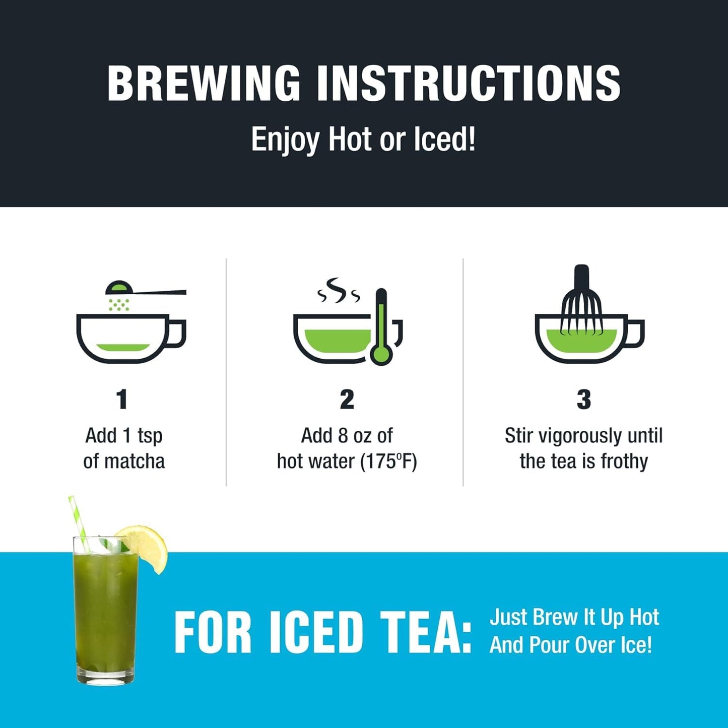 Tiesta Tea - Superior Matcha | Superior Grade Japanese Matcha Powder | High Caffeinated Green Tea | Make Hot or Iced | Up to 21 Cups | 1.5oz Resealable Pouch