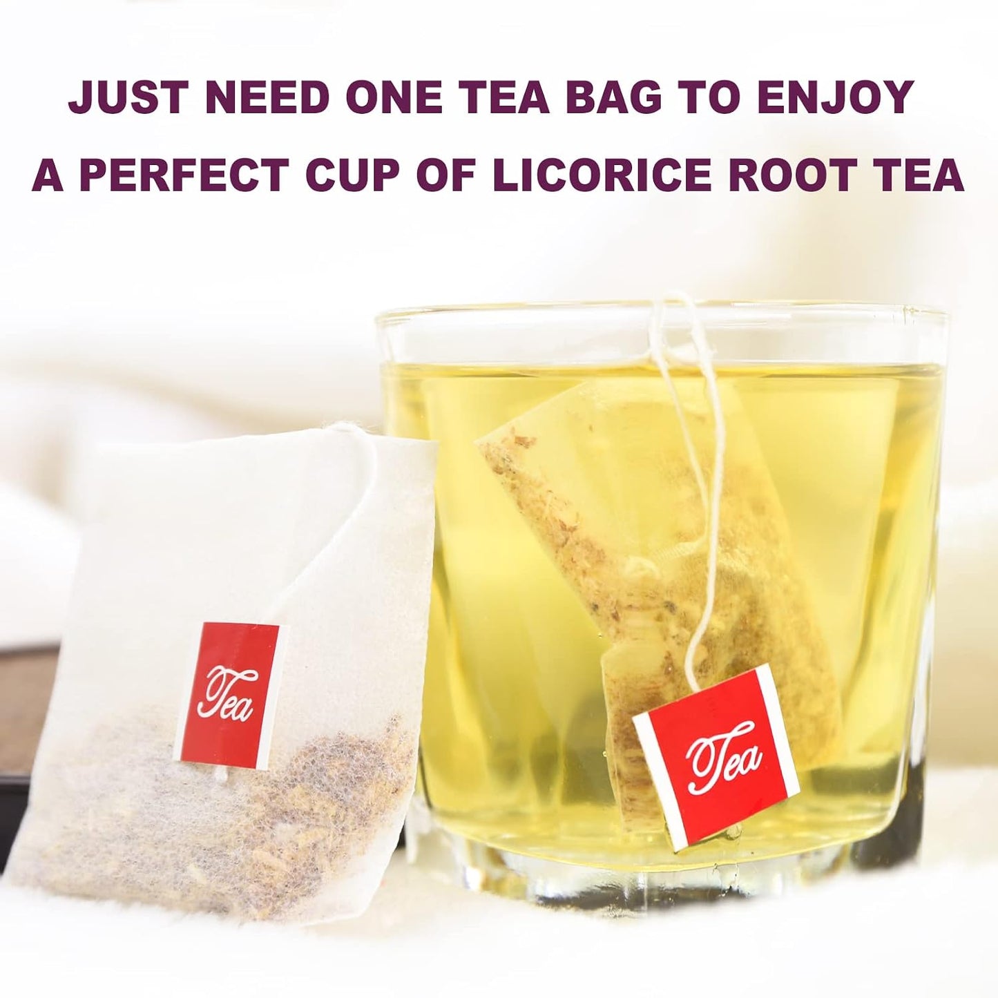 TEARELAE - Licorice Root Tea Bags, 50 Count, Licorice Root Herbal Tea