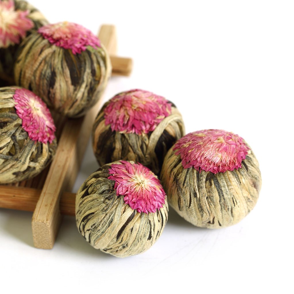 GOARTEA Blooming Tea Flowers - 12pcs Individually Sealed Flowering Balls - Hand-Tied Natural Green Tea Leaves & Edible Flowers - Gifts For Tea Lovers