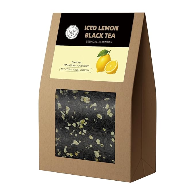 Hanfangling Iced Lemon Black Tea - Premium Loose Leaf Blend with Real Freeze-Dried Lemon, Refreshing & Natural, Brews in Cold Water