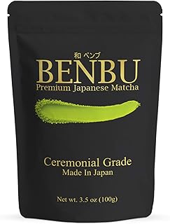 BENBU Matcha Powder - Ceremonial Grade, First Harvest, Stone-Milled in Japan, Authentic Japanese Green Tea, No Additives, 3.5 oz (100g) Pouch