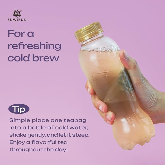 Suwirun Organic Lavender Tea 25 Bags – 100% Lavender Flowers – Aromatic & Calming, Caffeine-Free – Supports Stress Relief, Relaxation & Better Sleep