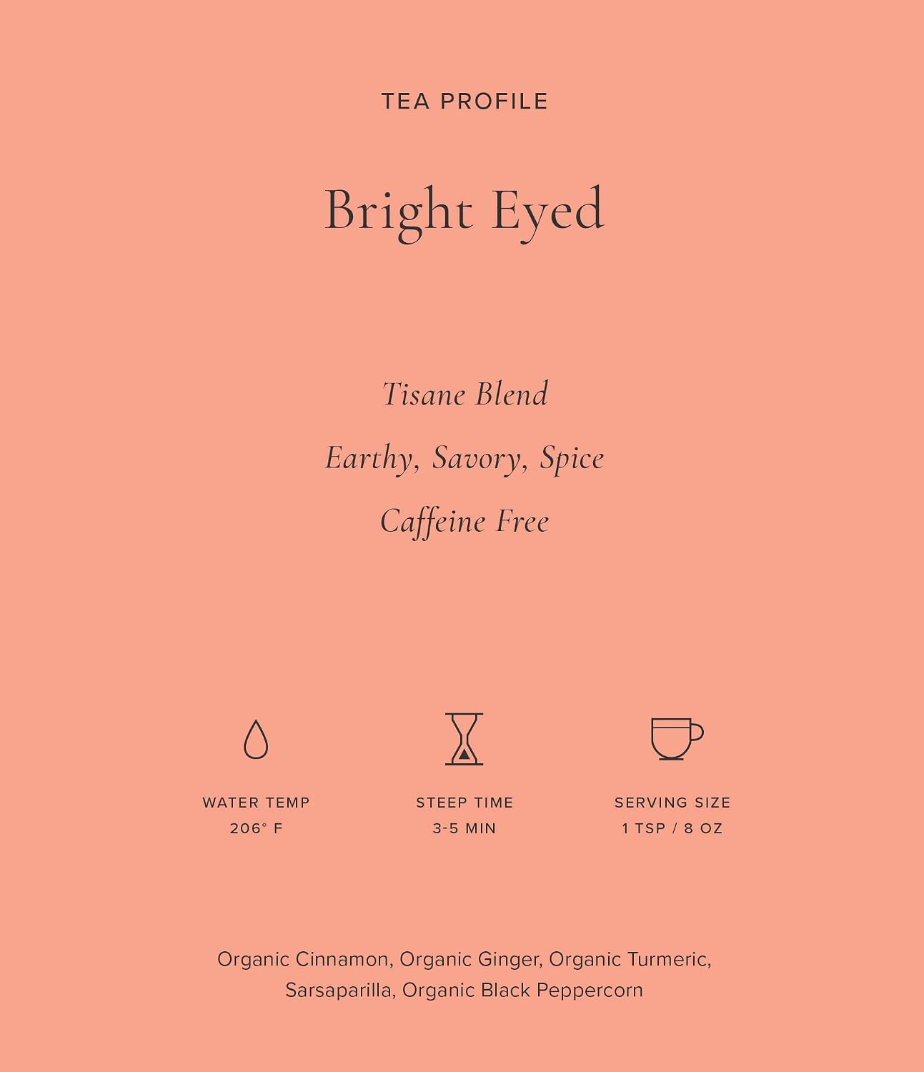 Art of Tea Bright Eyed 50 Count Herbal Tea Bags, Organic Ginger Turmeric Wellness Tea with Cinnamon &amp; Botanicals, Caffeine Free Herbal Tea for Daily Wellness, Premium Tea Bags