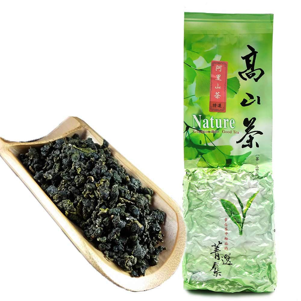 FullChea - Natural Alishan Oolong Tea Loose Leaf, 8.8oz / 250g | Formosa oolong tea, Taiwan Alishan high mountain oolong tea with fresh, floral aroma and smooth taste. Non-GMO