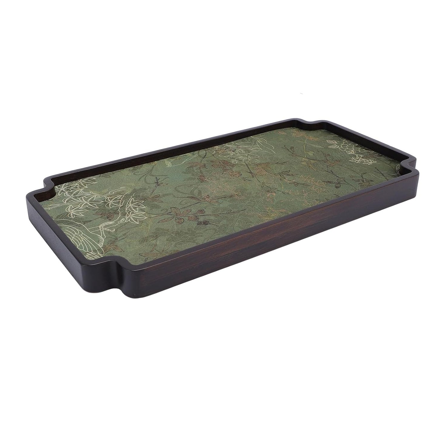 Chinese Style Wooden Gongfu Tea Tray Elegant Tea Table Serving Tray with Drainage Multifunctional Use for Home Office